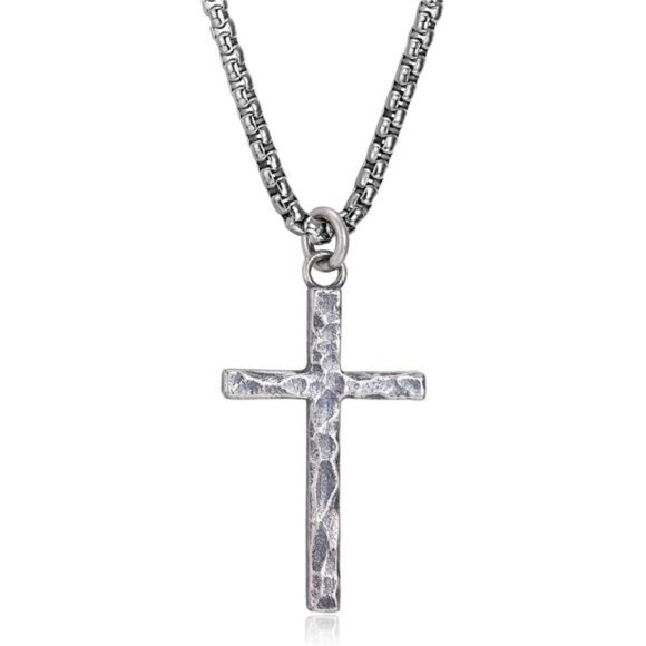 925 Sterling Silver Cross - Oxidized Sterling Silver Cross...